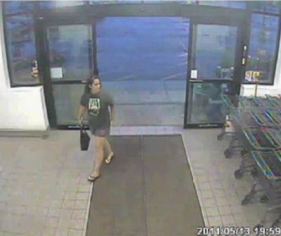 Surveillance footage of Amy walking into a store a few hours before her death. (Image credit here.)